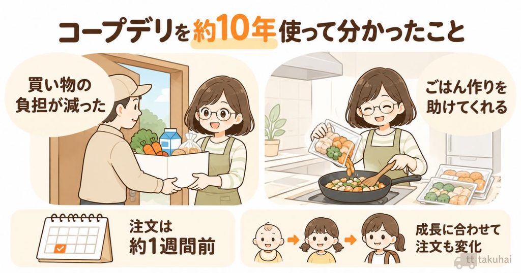 コープデリを10年利用して分かったことの図