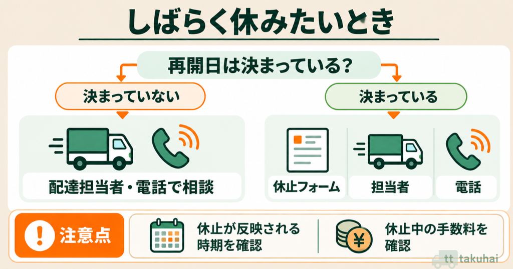 コープデリのウイークリーコープをしばらく休止する方法